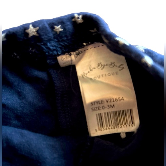 Star Print Cotton 2-Piece Set Size 0-3 Months - Picture 6 of 7